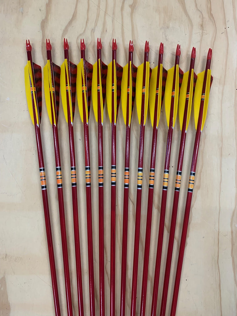 50-55# Eagle arrows, red with yellow