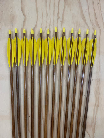 75-80 # cedar, yellow W/ brown shaft