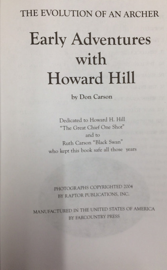 Early Adventures with Howard Hill