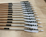 55-60# Eagle tapered arrows,Cedar, brown shaft, white crown with grey barred and white