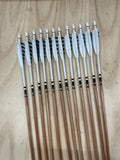 55-60# Eagle tapered arrows, Chundo, brown shaft with grey barred and white