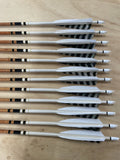 55-60# Eagle tapered arrows, Chundo, brown shaft with grey barred and white