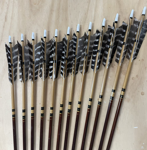 45-50# Eagle tapered arrows, Cedar  brown shaft with natural barred.