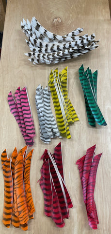 Full length artificial barred LW feathers