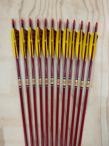 50-55# Eagle arrows, red with yellow