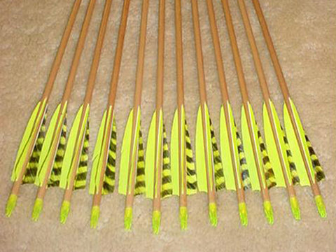 50-55# Falcon Arrows –Sitka Spruce, florescent lime