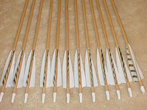 40-45# Falcon Arrows – Sitka Spruce, gray bar/white